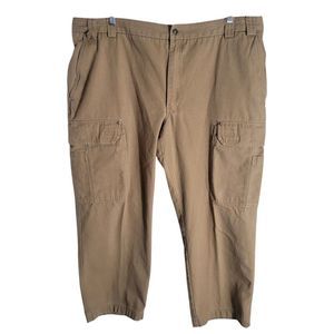 Duluth Trading Co Vintage Cargo Pants Men's Size 48 X 30 Tan Cotton Canvas
